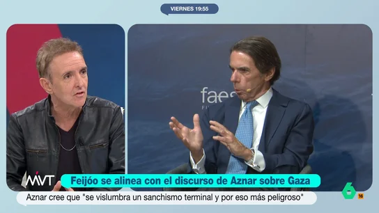 Ramoncín señala que Aznar "es la persona menos adecuada para señalar a nadie", tras sus palabras sobre el Gobierno José María Aznar participaba en un evento de la Fundación FAES donde afirmaba que el gobierno utiliza a Gaza para ocultar los casos de corrupción. En el mismo evento también participaba Feijóo, que se alineaba con las palabras del expresidente popular.