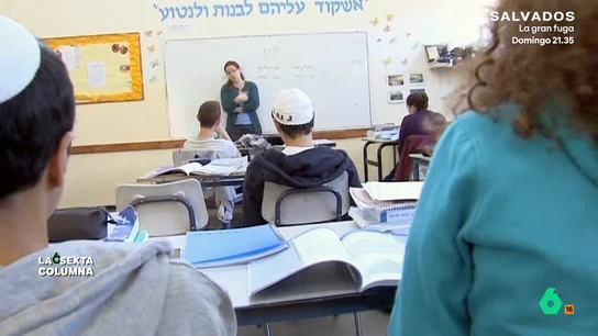 Segregación hasta en las aulas: así es la separación "casi de facto" de israelíes y palestinos en las escuelas laSexta Columna analiza en este vídeo la separación de israelíes y palestinos en la escuela y habla con Tuly Flint, un exmilitar del Ejército de Israel, que explica que desde jóvenes los libros de texto les adoctrinan para "proteger a la nación".