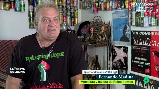 Fernando Madina, cantante de Reincidentes: "Parte de la entrada que pagas para el Viña Rock acaba yendo para hacer un resort en Gaza" laSexta Columna entrevista a Fernando Madina, cantante de Reincidentes, que en este vídeo explica que la banda ha decidido no tocar en el Viña Rock por tener detrás un fondo de inversión con vínculos con Israel.