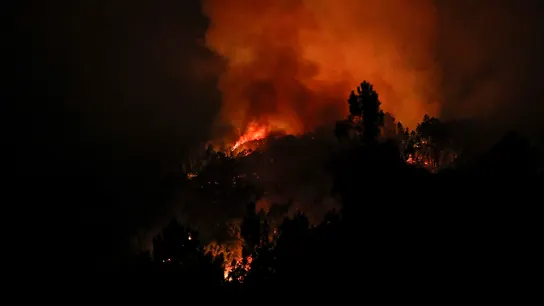 Imagen del incendio en Pantón (Lugo) Imagen del incendio en Pantón (Lugo)