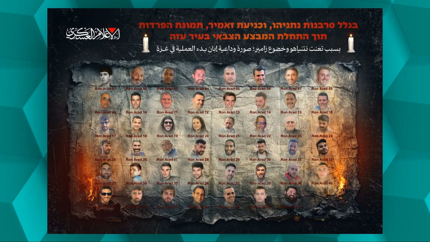 Hamás publica una "imagen de despedida" de los rehenes que siguen en la Franja de Gaza. Hamás publica una "imagen de despedida" de los rehenes que siguen en la Franja de Gaza.