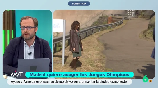 Chapu Apaolaza: "Si vamos a convertir los JJOO en un asunto político, es mejor que no lo hagamos" El periodista comenta las últimas declaraciones de Isabel Díaz Ayuso y José Luis Martínez-Almeida sobre su deseo de que Madrid se convierta en sede olímpica en el año 2040.