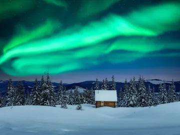 Aurora boreal en Laponia Aurora boreal en Laponia