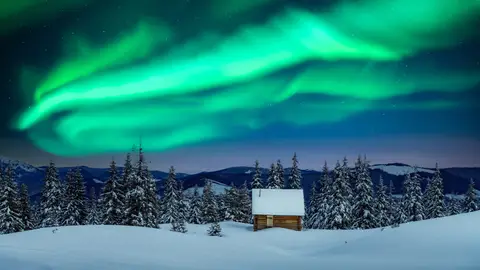 Aurora boreal en Laponia Aurora boreal en Laponia