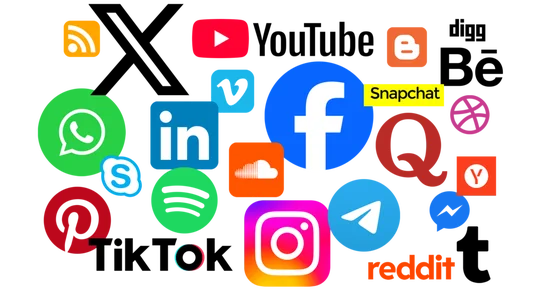 Collage de las redes sociales Collage de las redes sociales