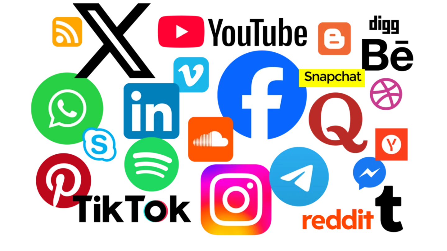 Collage de las redes sociales Collage de las redes sociales