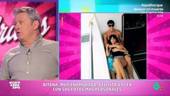 Miki Nadal, sobre las fotos de Aitana con Plex: "Están a un paso de ponerse una foto de los dos en 'WhatsApp'" La artista ha publicado en sus redes sociales un carrusel de imágenes para felicitar a Plex, su pareja. En las imágenes se les puede ver posando, divertidos, abrazados o besándose en un barco.