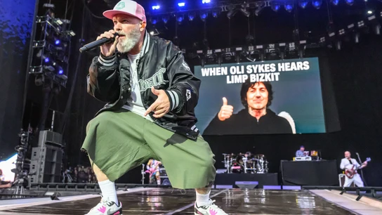 Fred Durst, en primer plano durante un concierto de Limp Bizkit en el festival de Leeds en agosto de 2025 Fred Durst, en primer plano durante un concierto de Limp Bizkit en el festival de Leeds en agosto de 2025