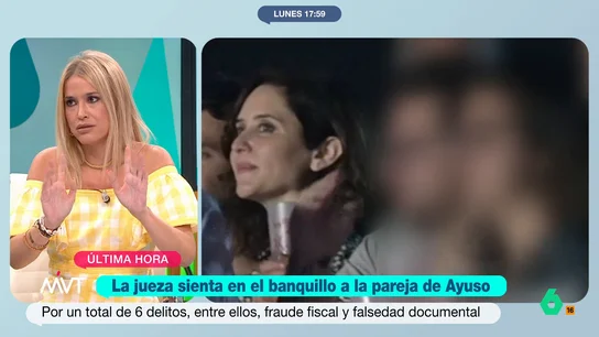 Afra Blanco, tajante con Ayuso tras la apertura de juicio a su pareja: "La presidenta mintió, no era una multa" Afra Blanco, tajante con Ayuso tras la apertura de juicio a su pareja: "La presidenta mintió, no era una multa"