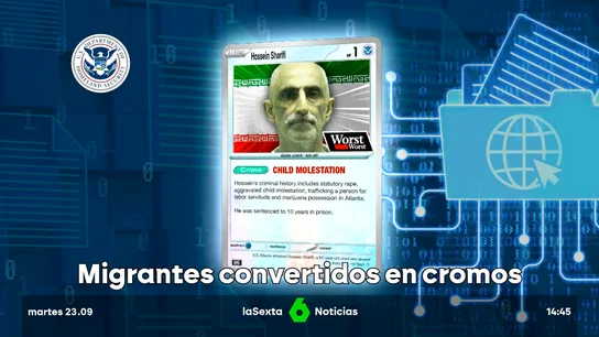 Migrantes en EEUU convertidos en cromos Migrantes en EEUU convertidos en cromos