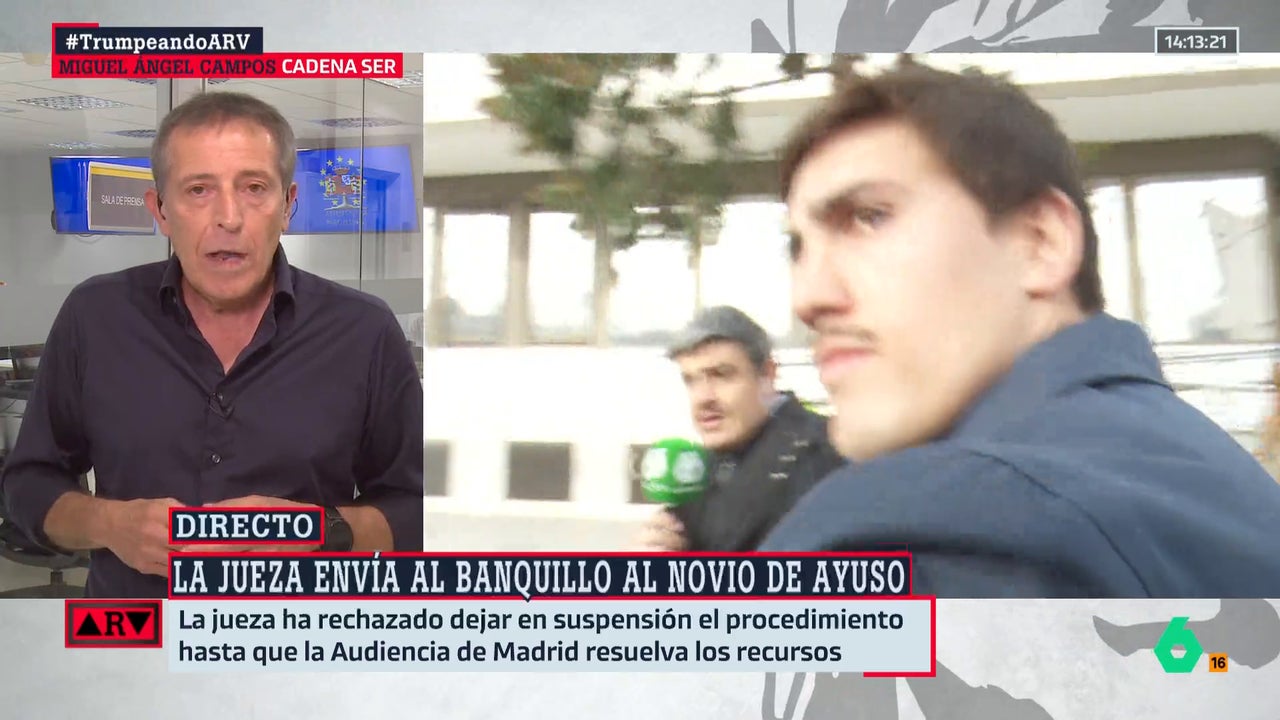 Miguel Ángel Campos, tras las palabras de Ayuso sobre su novio: "Lo que hace es acusar prácticamente de 'lawfare' a la jueza, una magistrada conservadora"