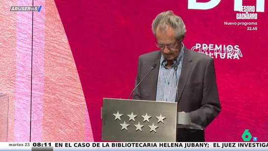 Ramón Acusa se emociona al recordar a Manuel de la Calva en los Premios de Cultura de Madrid: "Era el alma del Dúo Dinámico" Ramón Acusa se emociona al recordar a Manuel de la Calva en los Premios de Cultura de Madrid: "Era el alma del Dúo Dinámico"