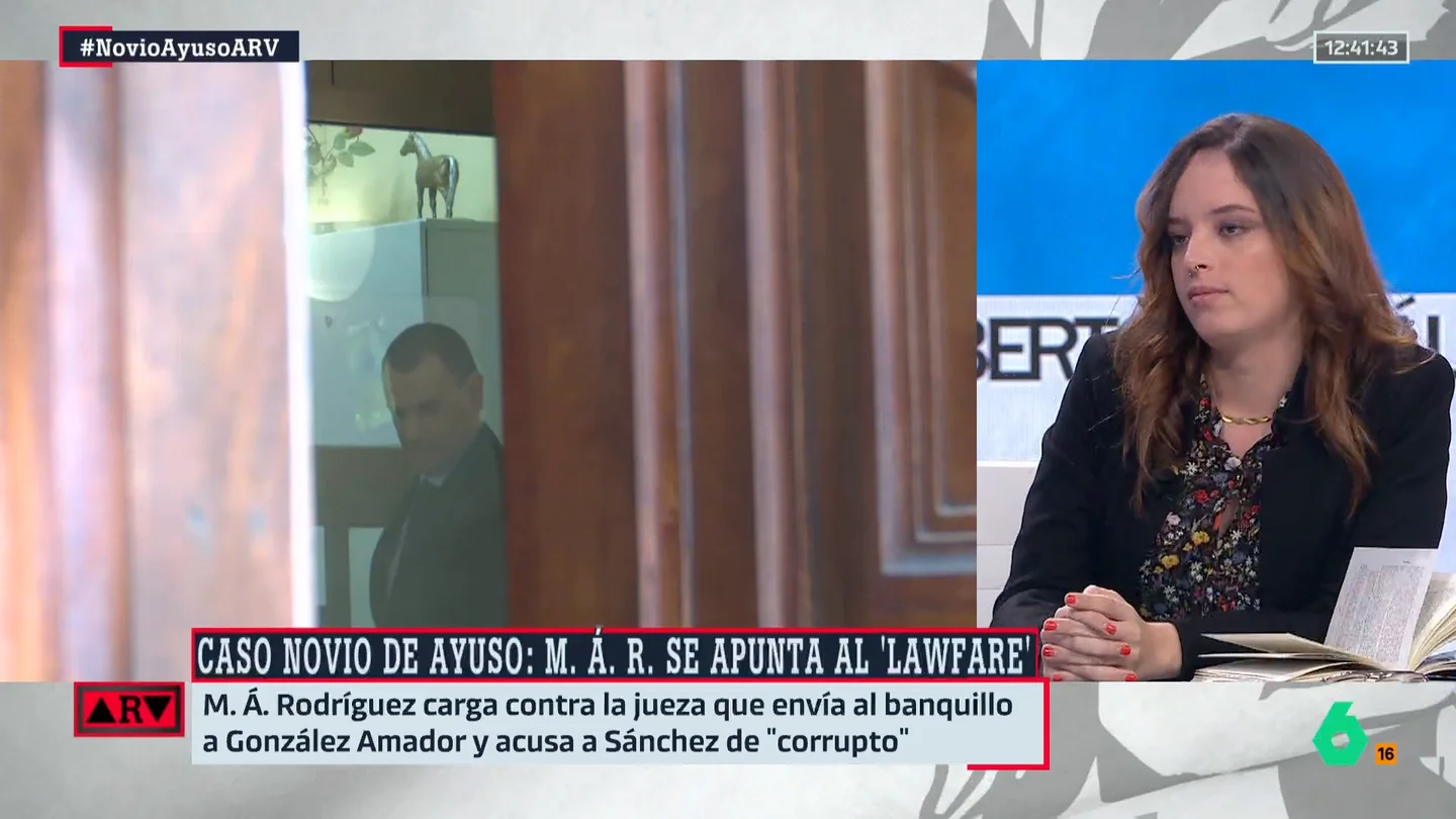 Elizabeth Duval, sobre Ayuso tras enviar la jueza a su pareja al banquillo: "No me creo su papel de víctima" Elizabeth Duval, sobre Ayuso tras enviar la jueza a su pareja al banquillo: "No me creo su papel de víctima"