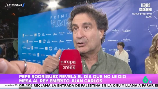 El día que Pepe Rodríguez no le dio mesa al rey Juan Carlos: "Estábamos llenos. Imagina que estás cenando y te quito para que cene él" que Pepe Rodríguez no le dio mesa al rey Juan Carlos: "Estábamos llenos. Imagina que estás cenando y te quito para que cene él" rey