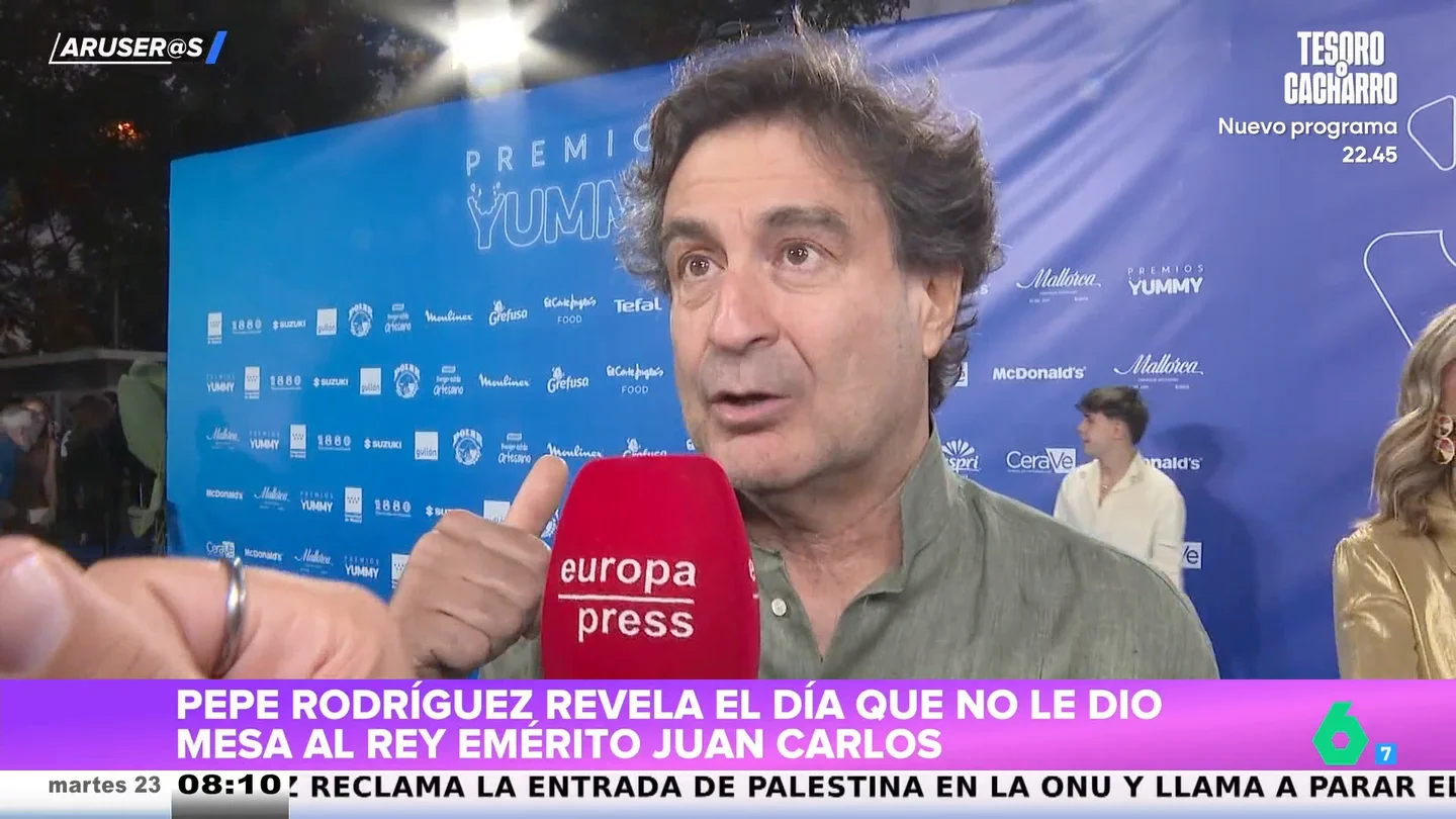 El día que Pepe Rodríguez no le dio mesa al rey Juan Carlos: "Estábamos llenos. Imagina que estás cenando y te quito para que cene él" que Pepe Rodríguez no le dio mesa al rey Juan Carlos: "Estábamos llenos. Imagina que estás cenando y te quito para que cene él" rey