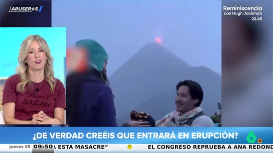Alfonso Arús, a la pedida de matrimonio con un volcán en erupción incluido: "Tanta casualidad es imposible" Alfonso Arús, a la pedida de matrimonio con un volcán en erupción incluido: "Tanta casualidad es imposible"