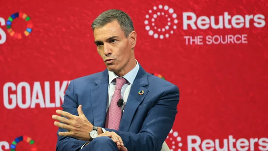 El presidente del Gobierno, Pedro Sánchez, durante una comparecencia en Nueva York El presidente del Gobierno, Pedro Sánchez, durante una comparecencia en Nueva York