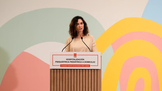 La presidenta de la Comunidad de Madrid, Isabel Díaz Ayuso, da un discurso en la UHPaD del Hospital Infantil Universitario Niño Jesús La presidenta de la Comunidad de Madrid, Isabel Díaz Ayuso, da un discurso en la UHPaD del Hospital Infantil Universitario Niño Jesús