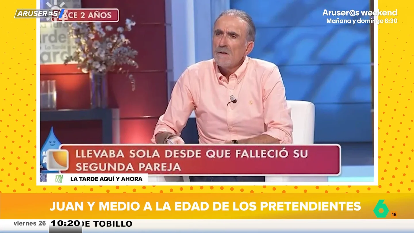 Juan y Medio, a la invitada en busca del amor que solo encuentra hombres "para pasar un ratito": "Puede ser el último" Juan y Medio, a la invitada en busca del amor que solo encuentra hombres "para pasar un ratito": "Puede ser el último"