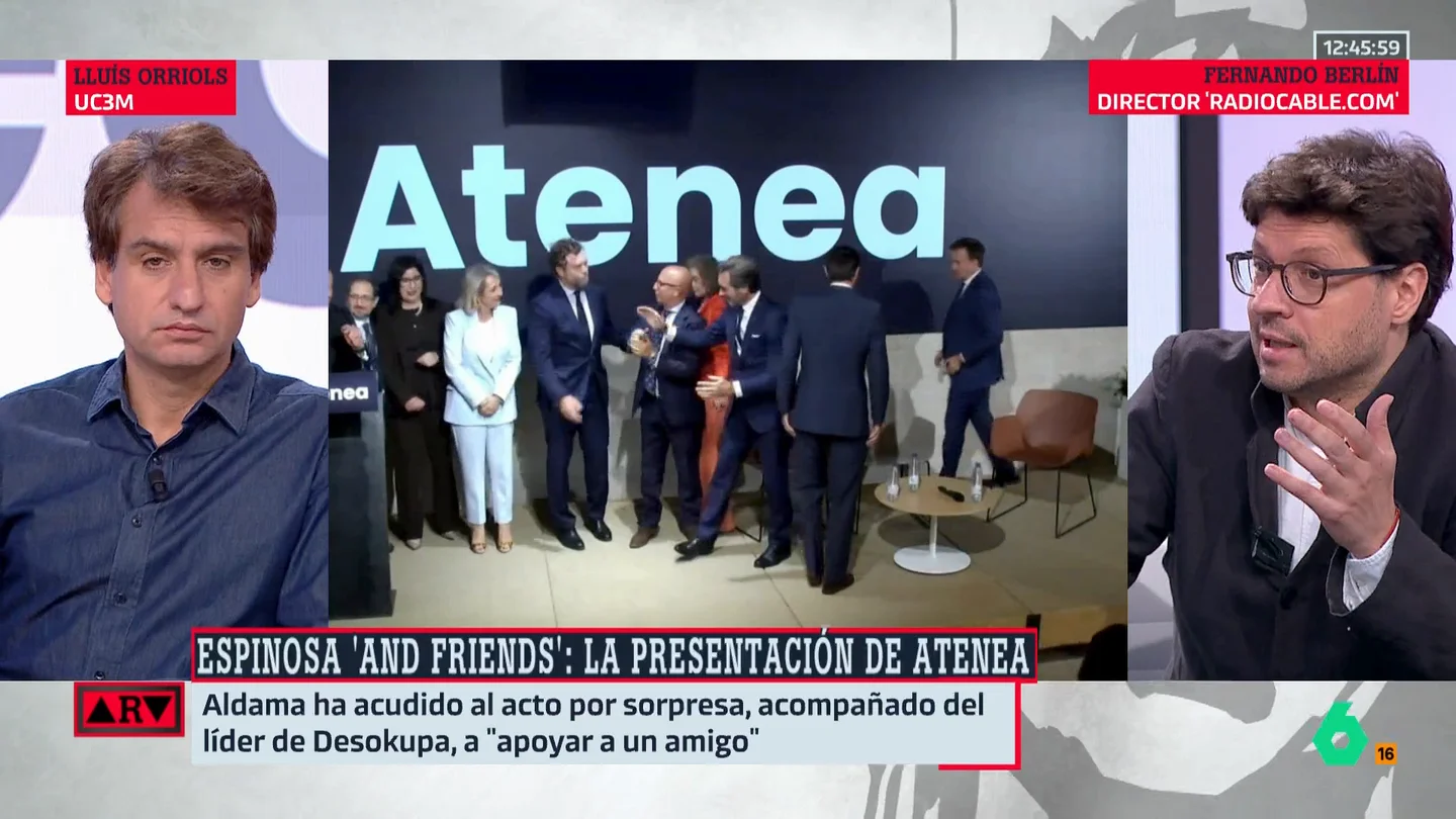 Fernando Berlín, sobre Espinosa de los Monteros: "No encuentra su hueco y se ha montado un chiringuito" Fernando Berlín, sobre Espinosa de los Monteros: "No encuentra su hueco y se ha montado un chiringuito"