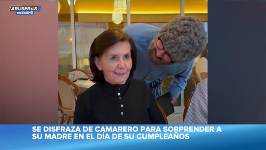 El emotivo vídeo de un hijo al disfrazarse de camarero para sorprender a su madre en su cumpleaños El emotivo vídeo de un hijo al disfrazarse de camarero para sorprender a su madre en su cumpleaños