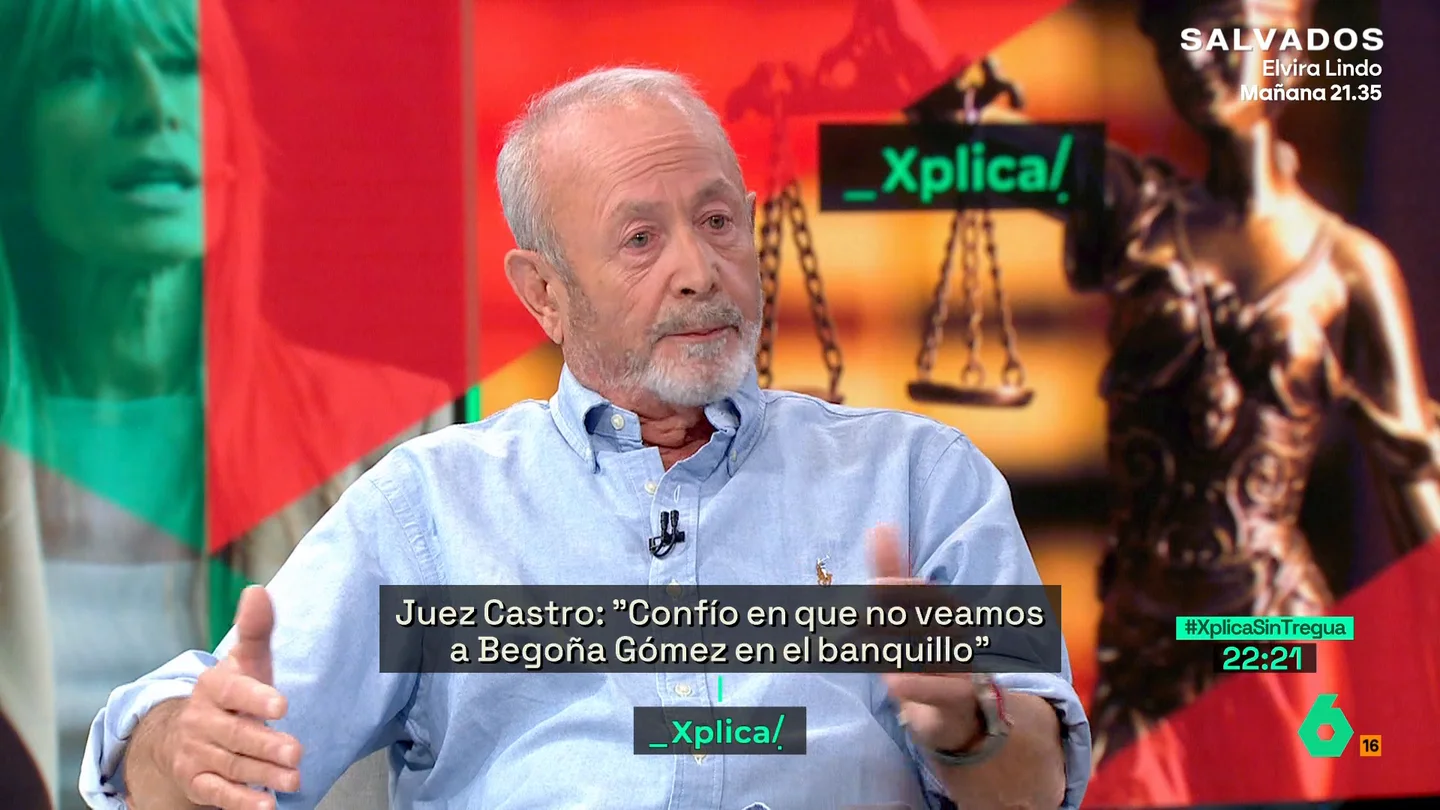 El juez Castro "confía" en que Begoña Gómez no acabe en el banquillo pero asegura que del juez Peinado se espera "cualquier cosa" El juez Castro "confía" en que Begoña Gómez no acabe en el banquillo pero asegura que del juez Peinado se espera "cualquier cosa"