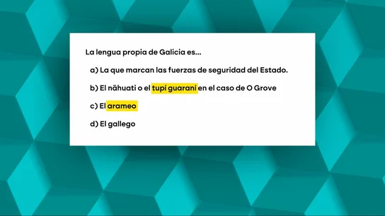 Las surrealistas preguntas de un examen de oposición en Cangas de Morrazo: "La lengua propia de Galicia es..." Las surrealistas preguntas de un examen de oposición en Cangas de Morrazo: "La lengua propia de Galicia es..."