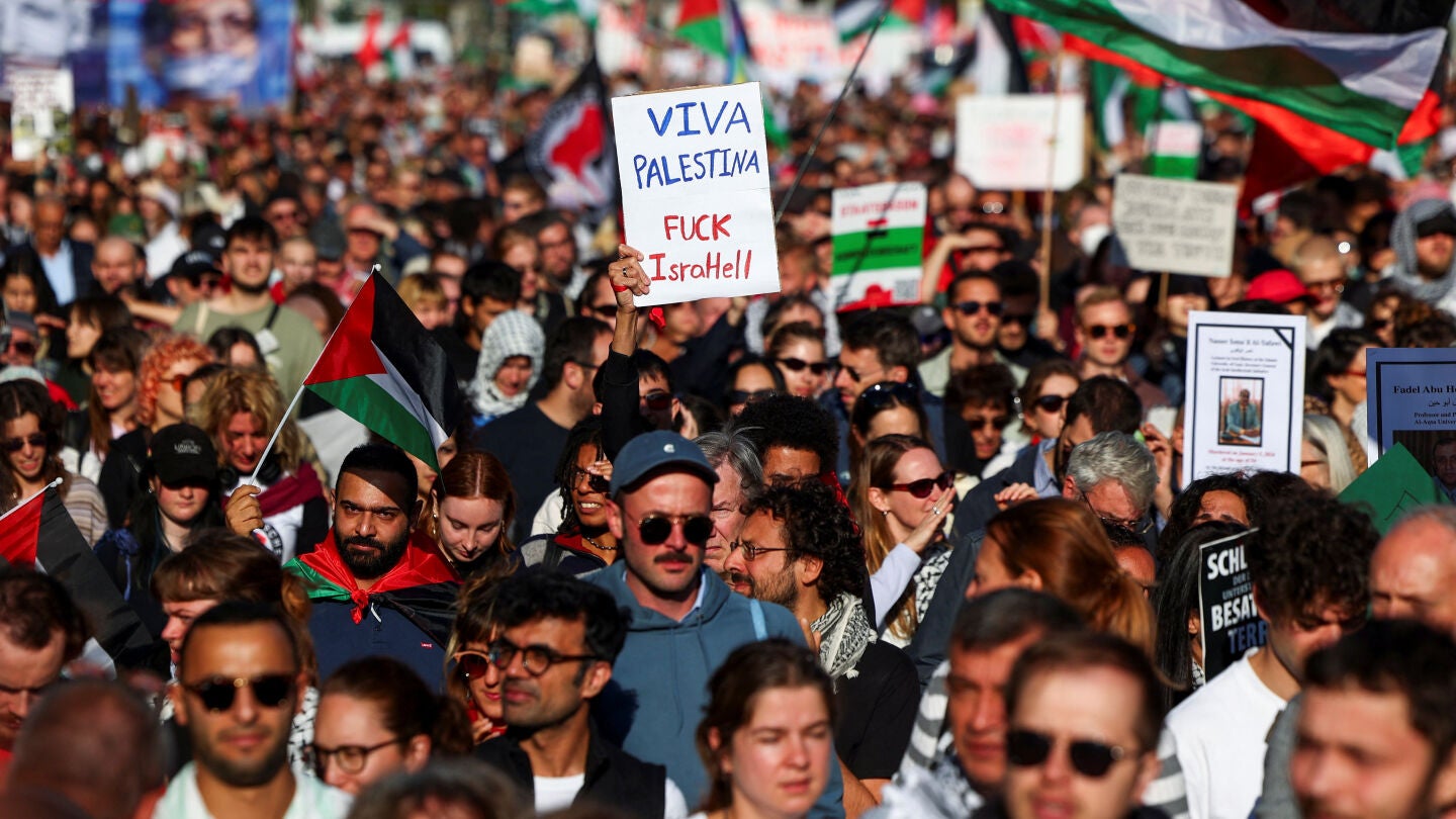 Manifestación en Berlín contra el genocidio en Gaza.