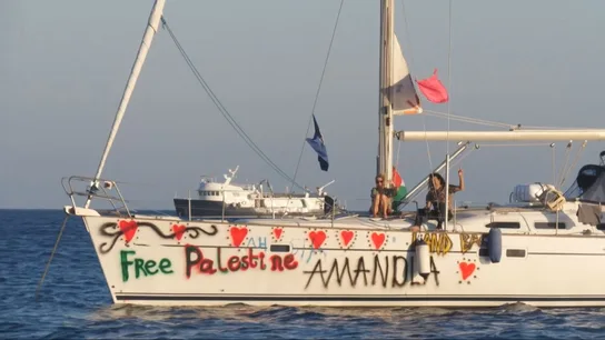Imagen de una de las embarcaciones de la Flotilla Sumud Global que navega rumbo a Gaza. Imagen de una de las embarcaciones de la Flotilla Sumud Global que navega rumbo a Gaza.