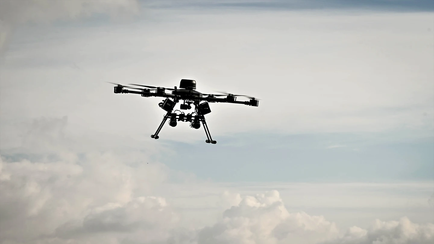 Imagen de archivo de un dron Imagen de archivo de un dron