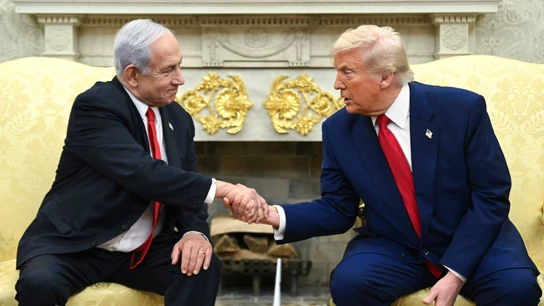 El primer ministro israelí, Benjamín Netanyahu, y el presidente de Estados Unidos, Donald Trump. El primer ministro israelí, Benjamín Netanyahu, y el presidente de Estados Unidos, Donald Trump.