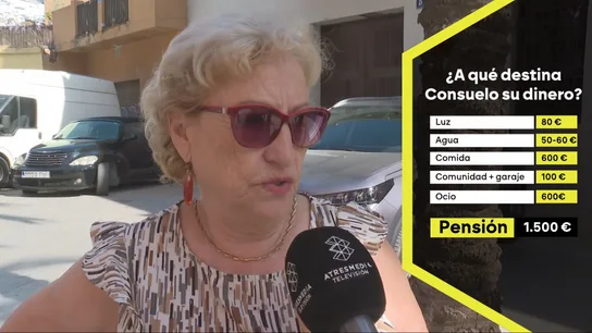 Una pensionista explica cuáles son sus gastos. Una pensionista explica cuáles son sus gastos.
