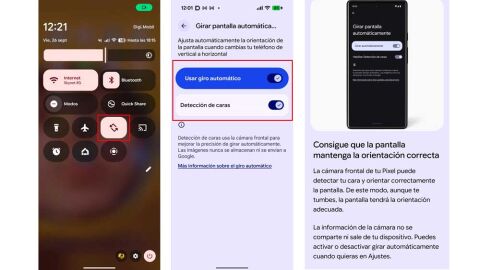 Activando giro automático
