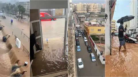 La lluvia azota duramente a una Ibiza inundada La lluvia azota duramente a una Ibiza inundada