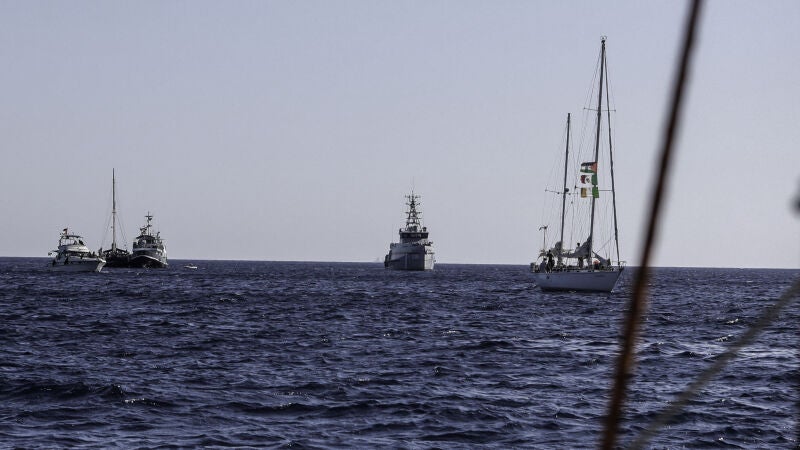 La Flotilla, a su paso frente a la costa de Grecia