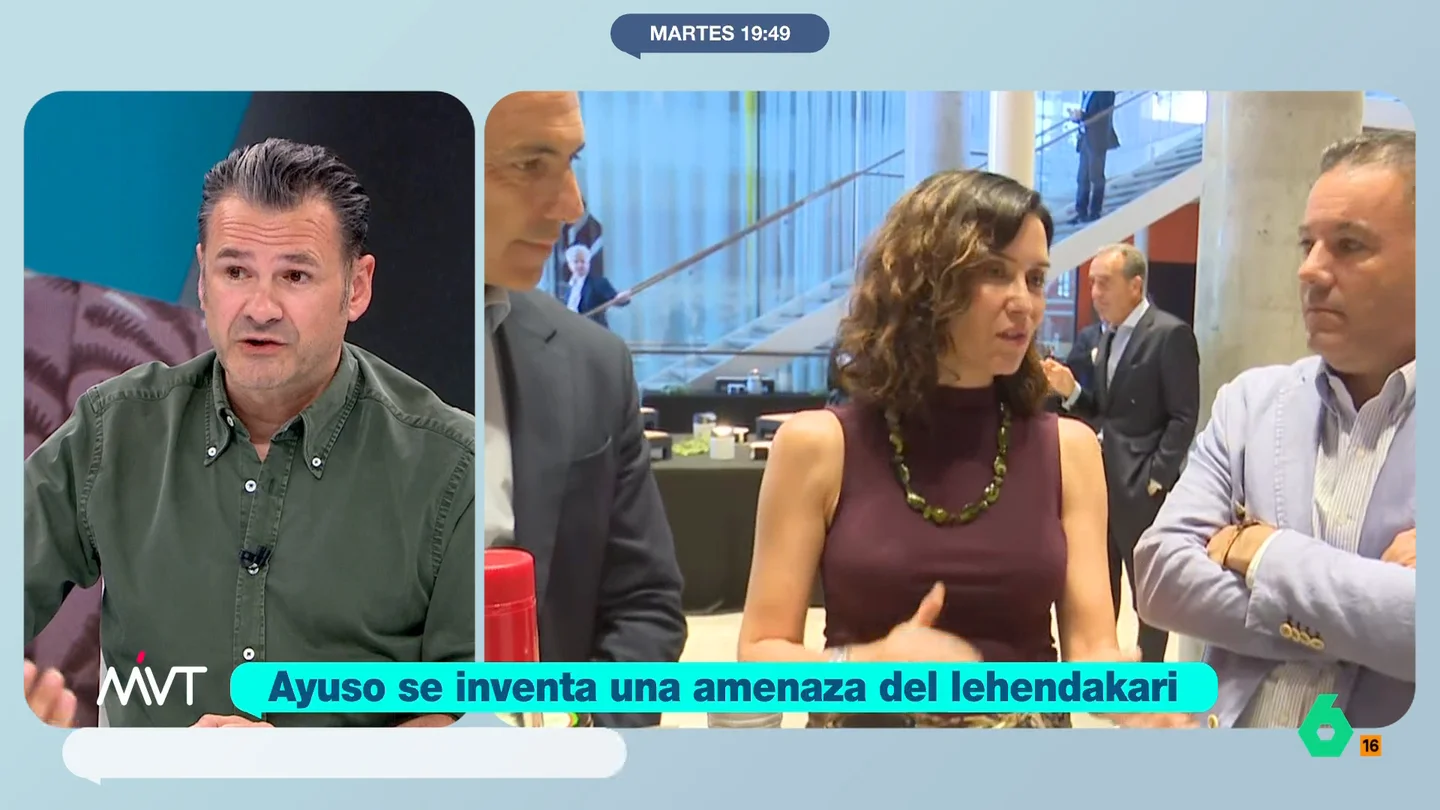 Iñaki López: "ETA se disolvió en 2011 menos en la cabeza de Ayuso, que permanece al pilpil" Iñaki López: "ETA se disolvió en 2011 menos en la cabeza de Ayuso, que permanece al pilpil"