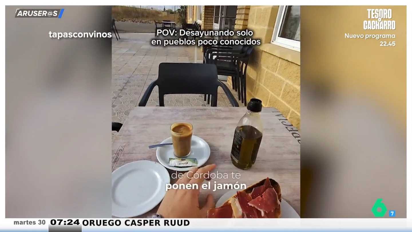 Alfonso Arús, al tiktoker que recorre los pueblos de España probando desayunos: "De mayor quiero ser este señor" Alfonso Arús, al tiktoker que recorre los pueblos de España probando desayunos: "De mayor quiero ser este señor"