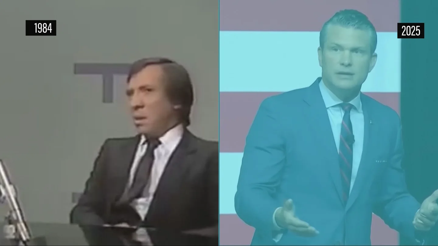 El Fary ya lo decía en 1984 y el secretario de Defensa de EEUU lo repite en 2025: resucita la figura del "hombre blandengue" El Fary ya lo decía en 1984 y el secretario de Defensa de EEUU lo repite en 2025: resucita la figura del "hombre blandengue"