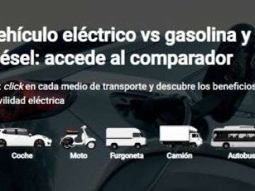 Comparador el&eacute;ctrico vs gasolina y di&eacute;sel