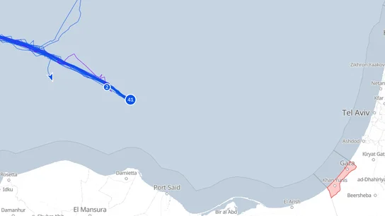 La Flotilla, a unas 125 millas náuticas de Gaza La Flotilla, a unas 125 millas náuticas de Gaza