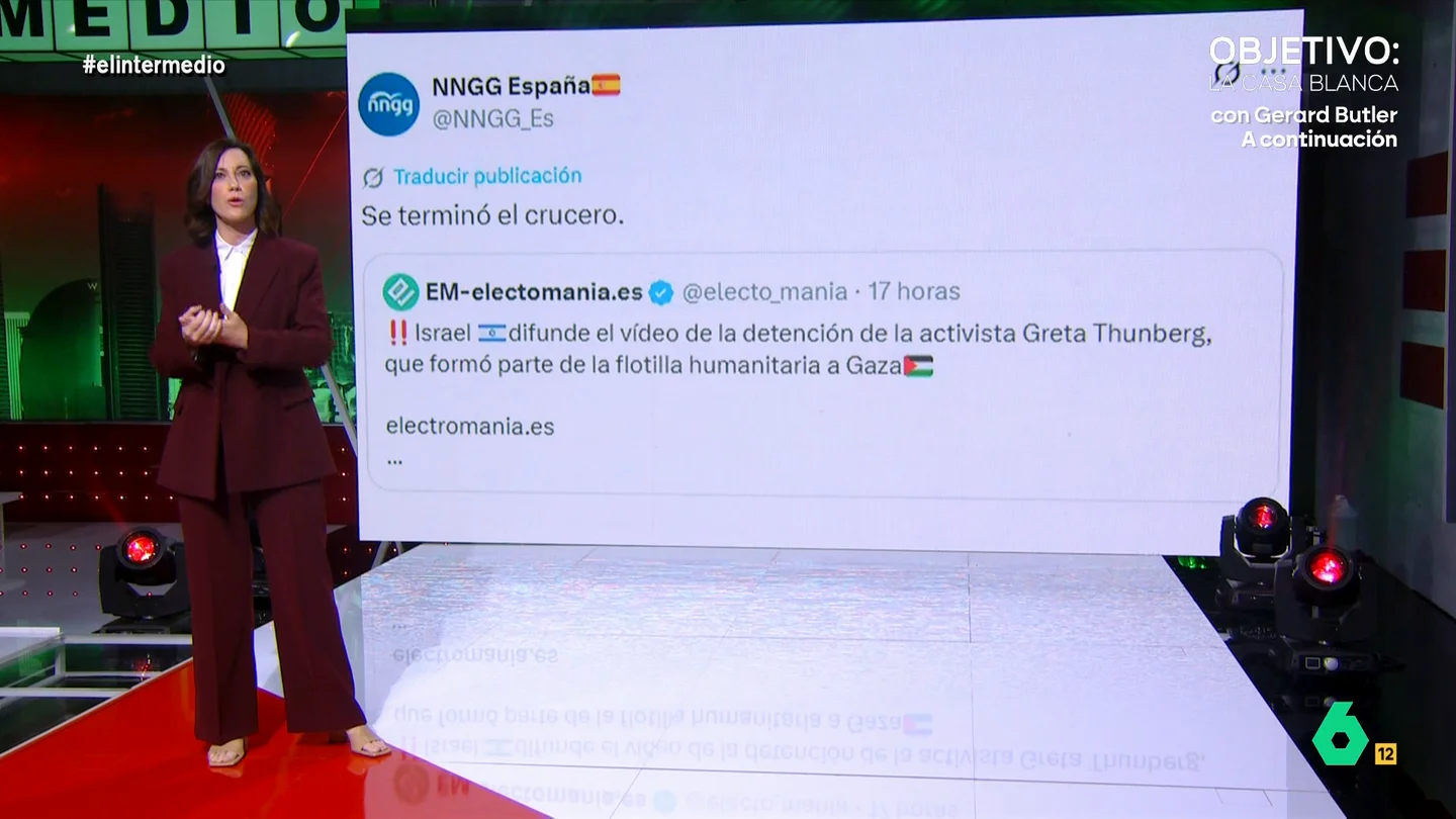 De Nuevas Generaciones a Jiménez Losantos: Cristina Gallego repasa las "joyas de odio" contra la Flotilla Cristina Gallego reúne en este vídeo a los 'haters' de la Flotilla más allá del PP madrileño. Desde Nuevas Generaciones tachándola de "crucero", hasta Telemadrid llamándola "la Flotilla de las tentaciones".