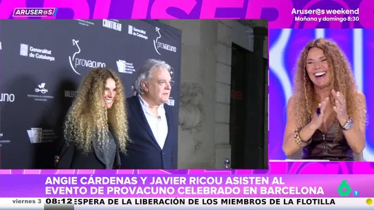 Alfonso Arús bromea al ver a Angie Cárdenas con Javier Ricou: "Hubo un murmullo general de, 'por fin les han pillado'" Alfonso Arús bromea al ver a Angie Cárdenas con Javier Ricou: "Hubo un murmullo general de, 'por fin les han pillado'"