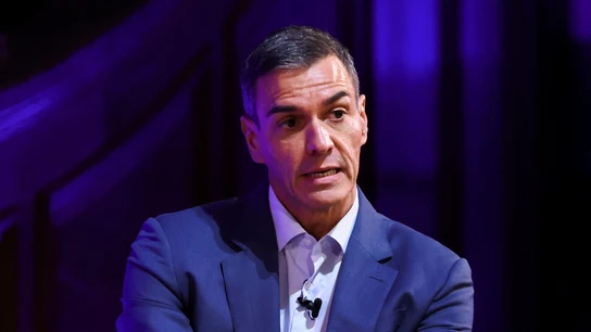 Pedro Sánchez, durante el Global Progress Action Summit de Londres Pedro Sánchez, durante el Global Progress Action Summit de Londres