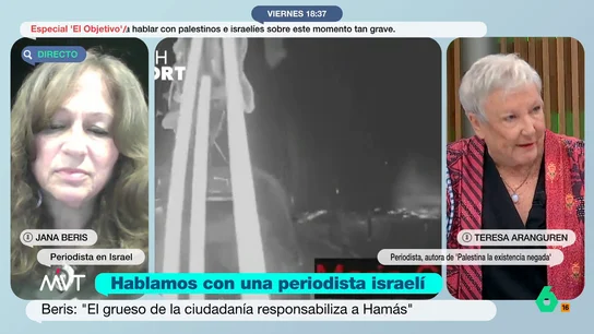 Teresa Aranguren y Jana Beris se enfrentan en Más Vale Tarde: "Israel no representa a los judios del mundo" La periodista israelí ha expuesto qué opina la sociedad israelí sobre las manifestaciones que se están viendo en todo el mundo en contra del genocidio en Gaza así como sobre la actividad de la Flotilla Global Sumud.