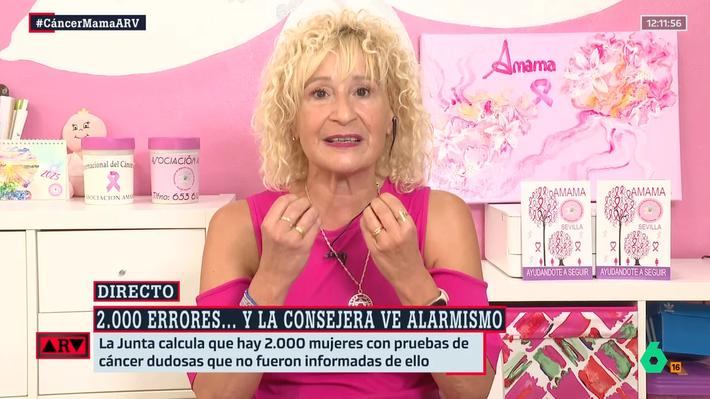 La presidenta de Amama reclama los datos reales de afectadas por los cribados de cáncer de mama: "Se están inventando cifras" La presidenta de Amama reclama los datos reales de afectadas por los cribados de cáncer de mama: "Se están inventando cifras"