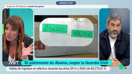 María Claver, sobre el informe de la UCO sobre Ábalos: "Llama la atención la utilización del cash, el resto no podemos" La UCO ha remitido un informe al Tribunal Supremo un informe de casi 300 páginas en el que se analiza el patrimonio del exministro socialista. En el mismo, además, incorporan la fotografía de dos sobres con dinero con el logo del PSOE.