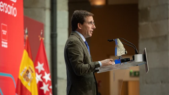 El alcalde de Madrid, José Luis Martínez Almeida, en un acto este viernes. El alcalde de Madrid, José Luis Martínez Almeida, en un acto este viernes.