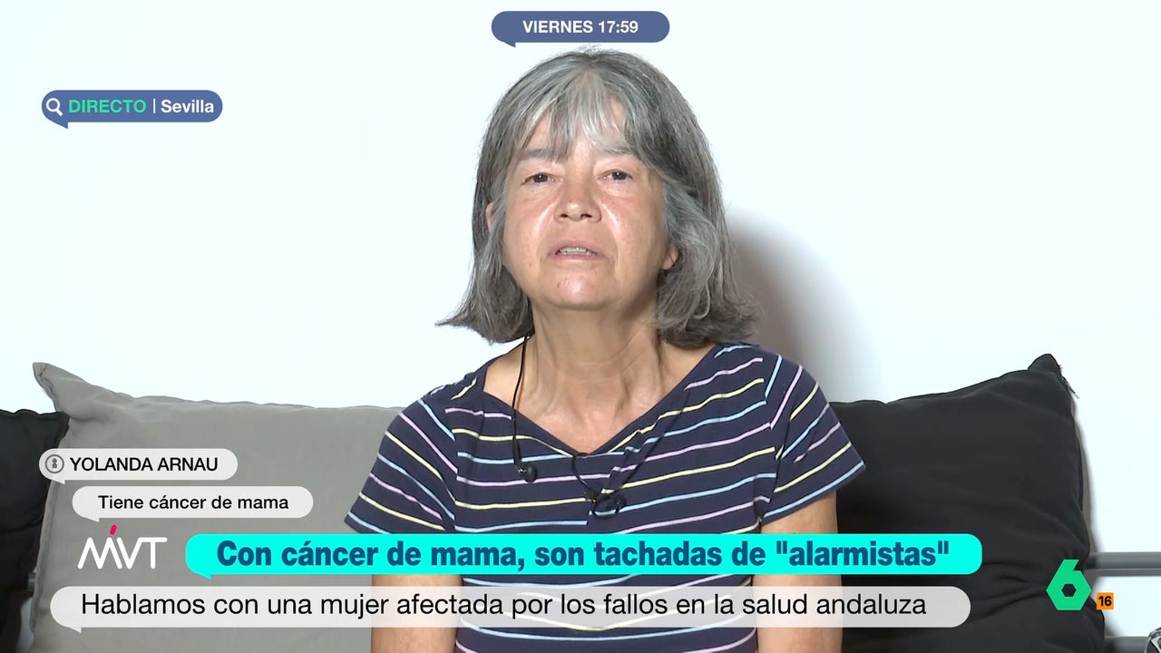 Yolanda, otra de las mujeres afectadas por los fallos en la salud andaluza: "Si no llego a notarme el bulto a lo mejor no estoy aquí"