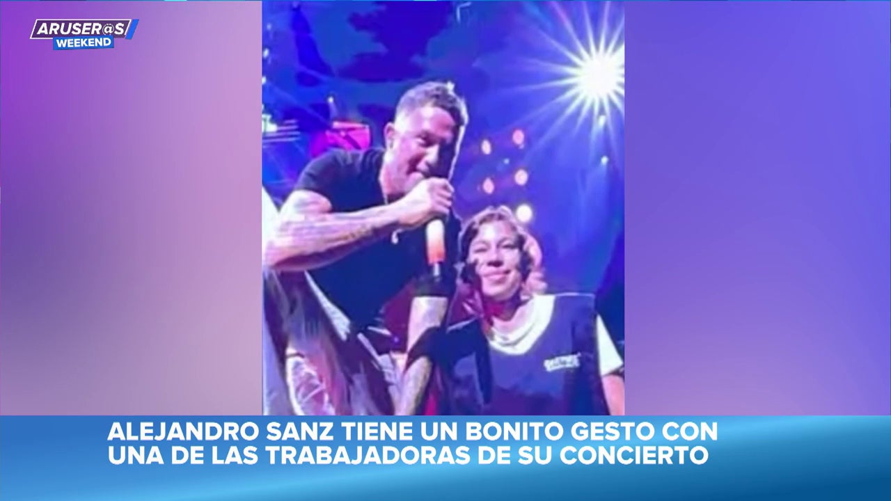 El bonito gesto de Alejandro Sanz al bailar con una trabajadora de la limpieza durante su concierto