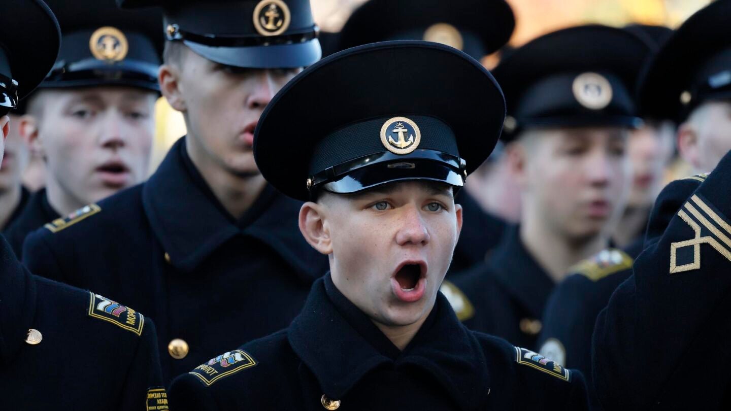 Cadetes navales de Rusia.